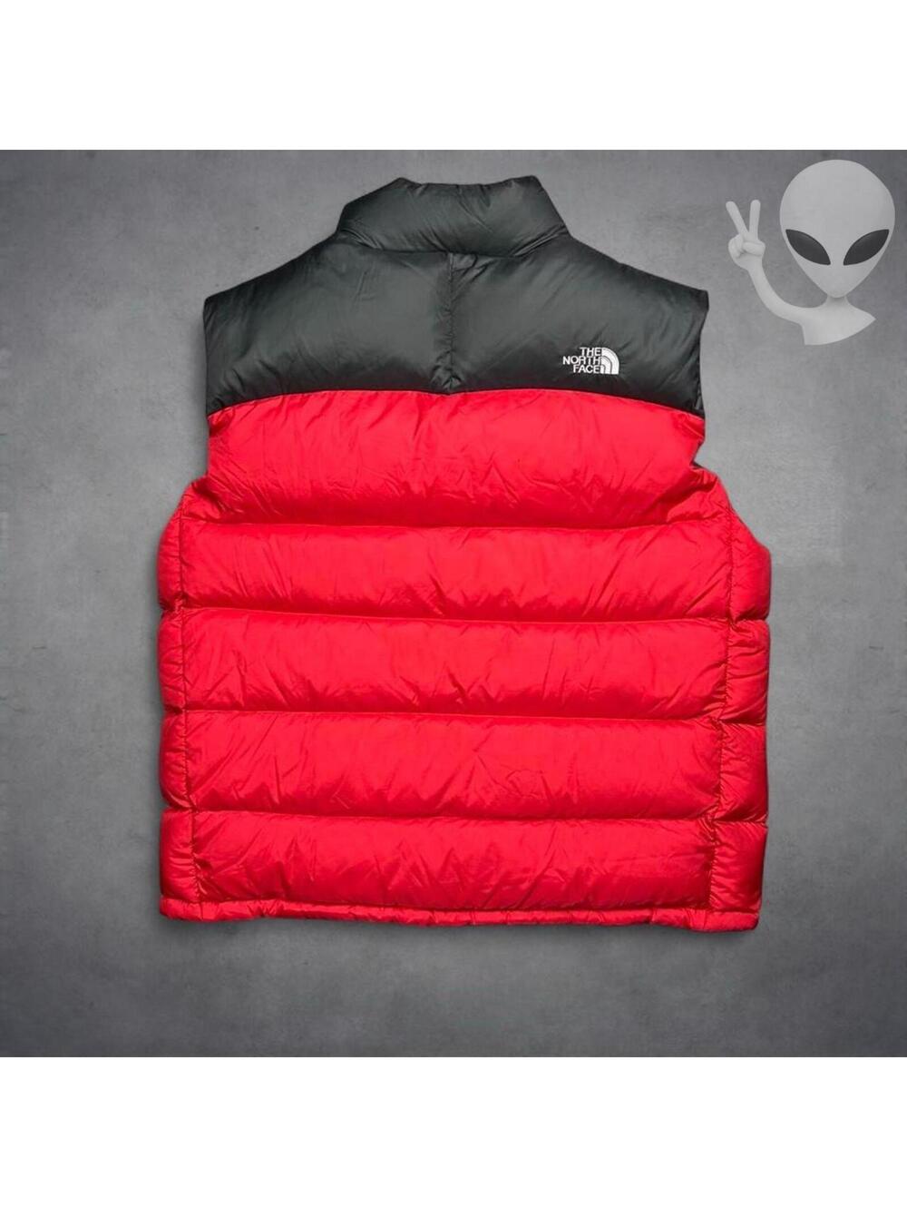 The North Face 1996 Retro Nuptse 700 Down Puffer Vest Mens XL Red Black Puffer - Picture 9 of 9